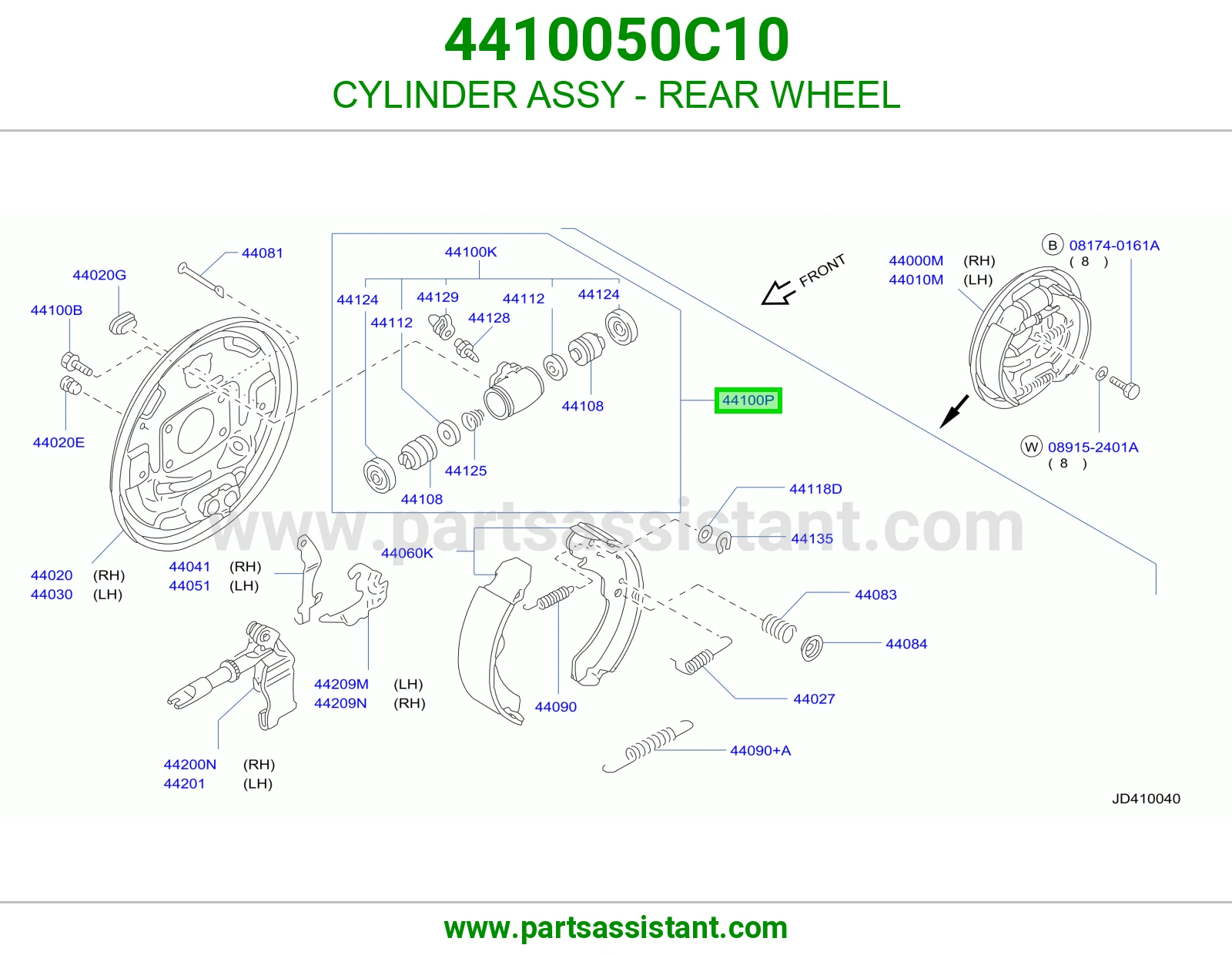 CYLINDER ASSY - REAR WHEEL