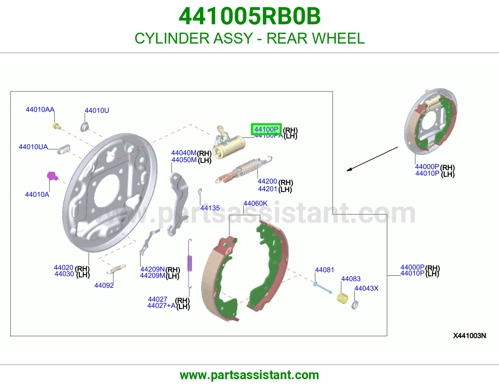 CYLINDER ASSY - REAR WHEEL