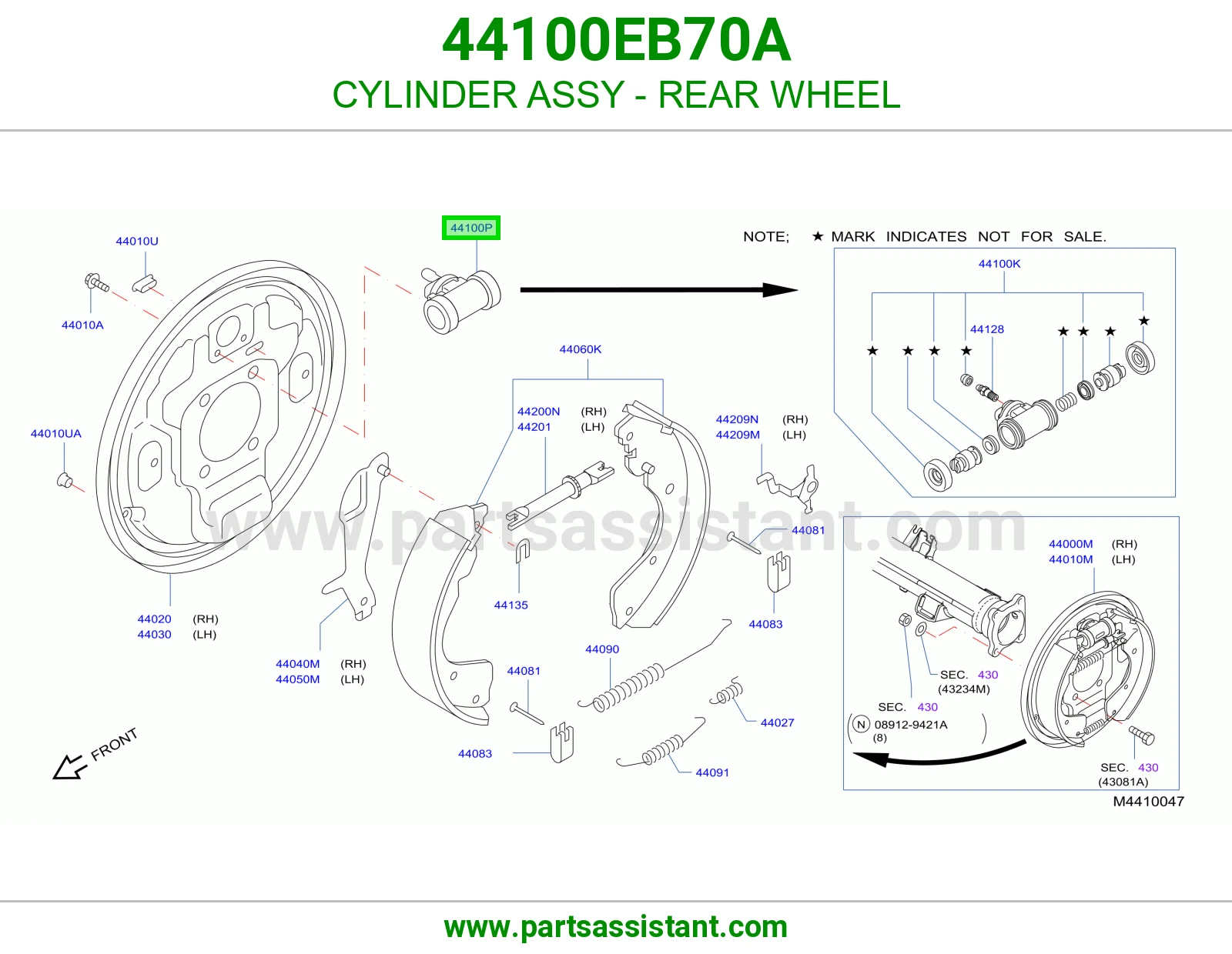 CYLINDER ASSY - REAR WHEEL