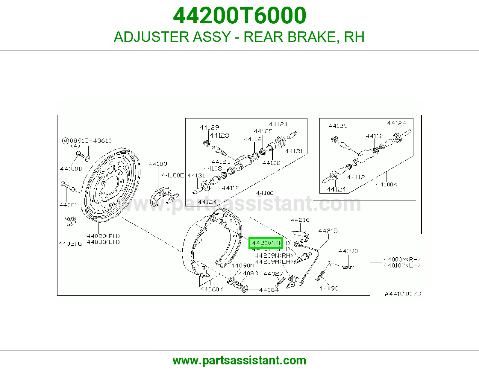 ADJUSTER ASSY - REAR BRAKE, RH