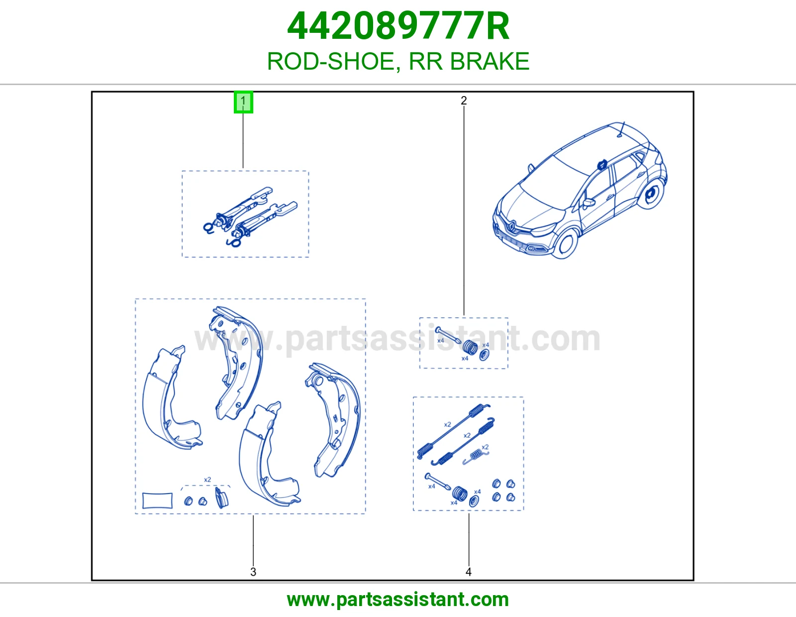 ROD-SHOE, RR BRAKE