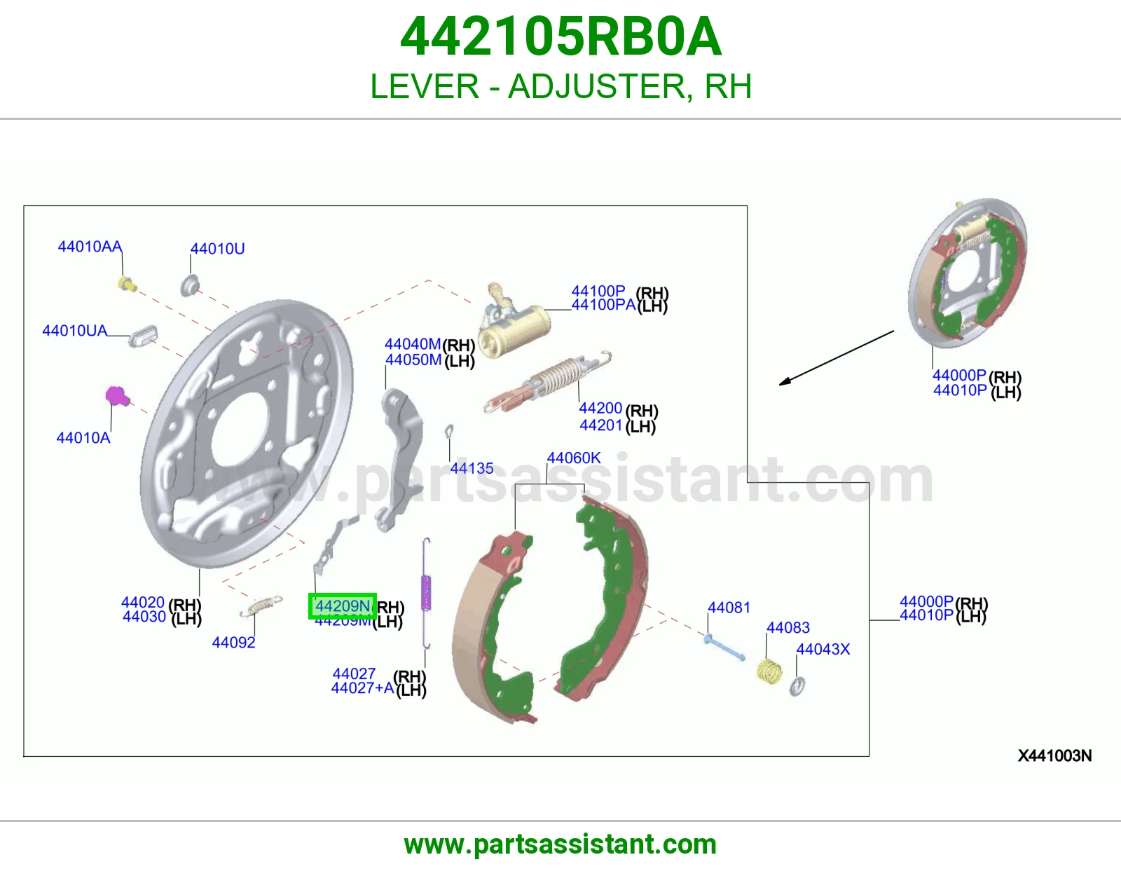 LEVER - ADJUSTER, RH