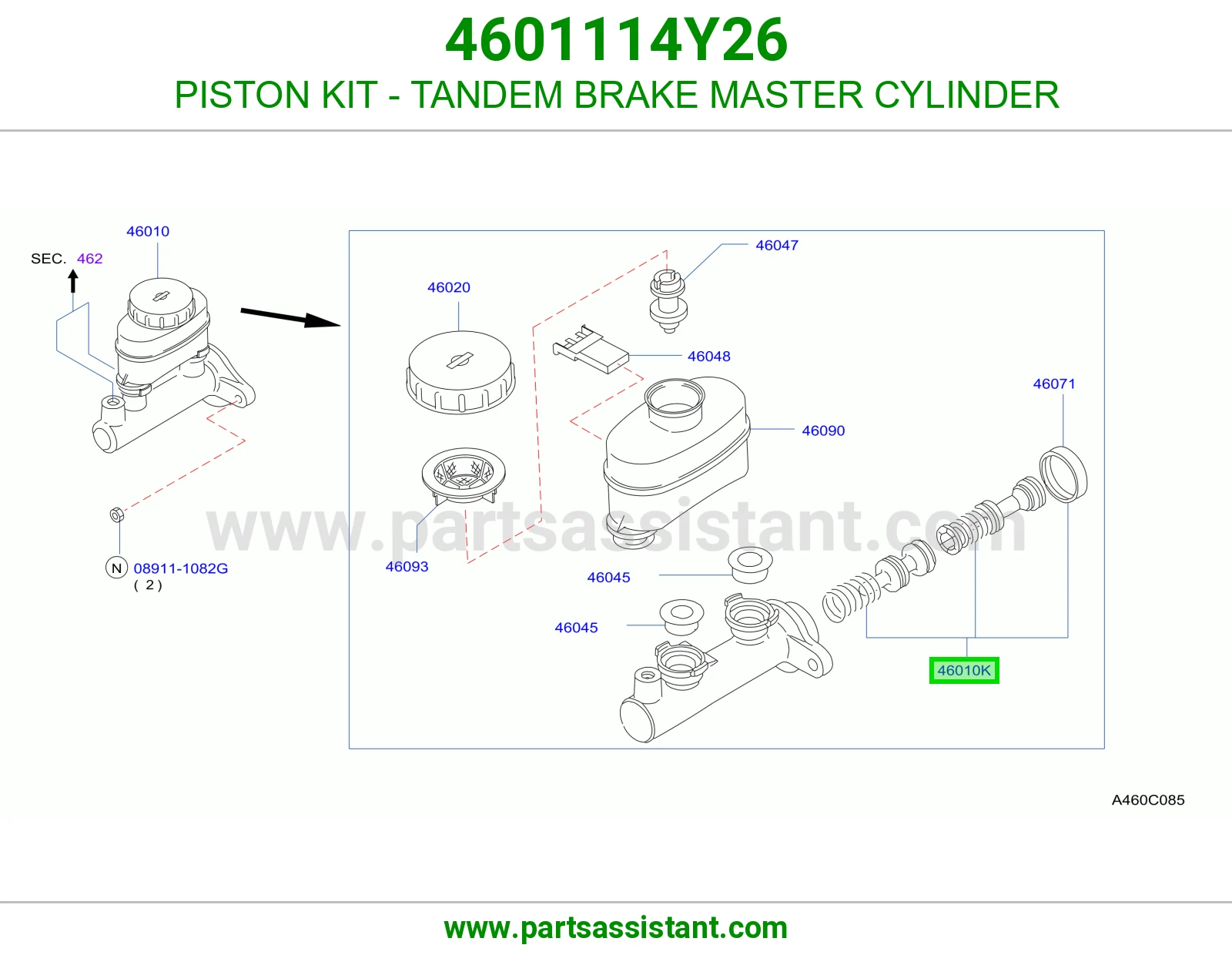 PISTON KIT - TANDEM BRAKE MASTER CYLINDER