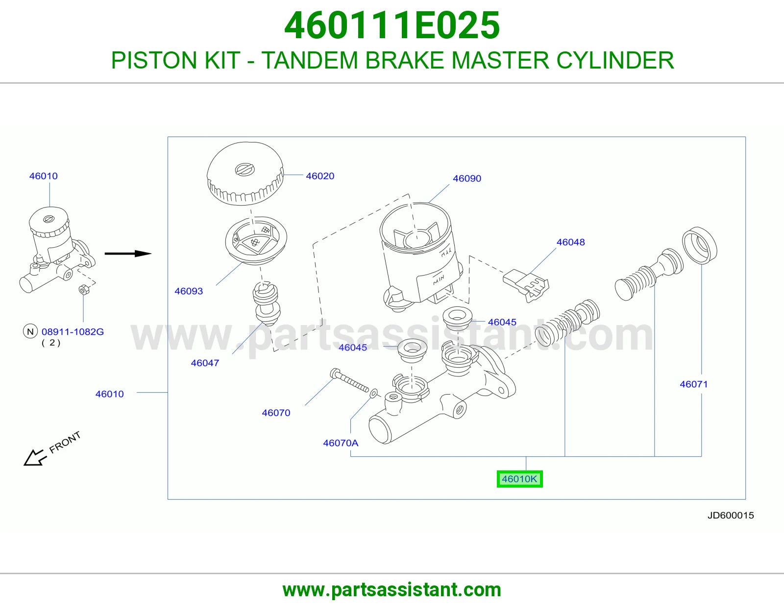 PISTON KIT - TANDEM BRAKE MASTER CYLINDER