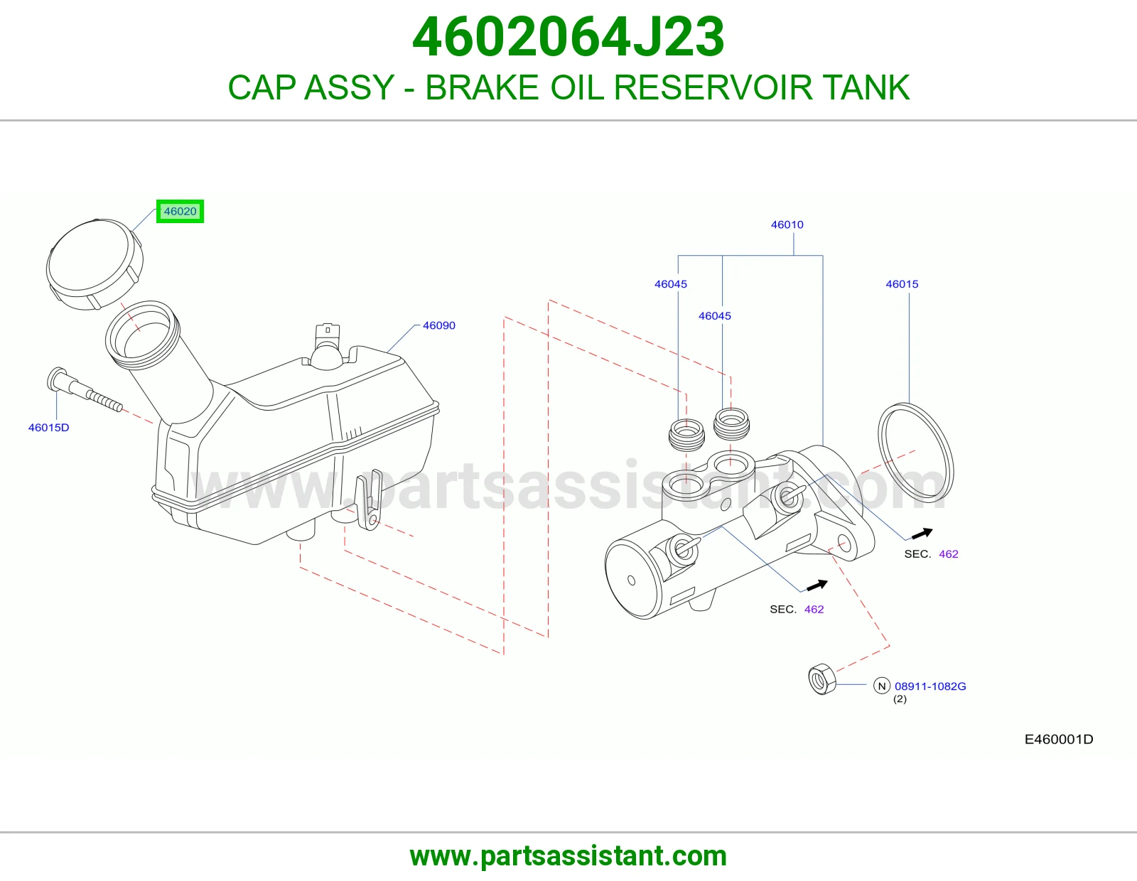 CAP ASSY - BRAKE OIL RESERVOIR TANK