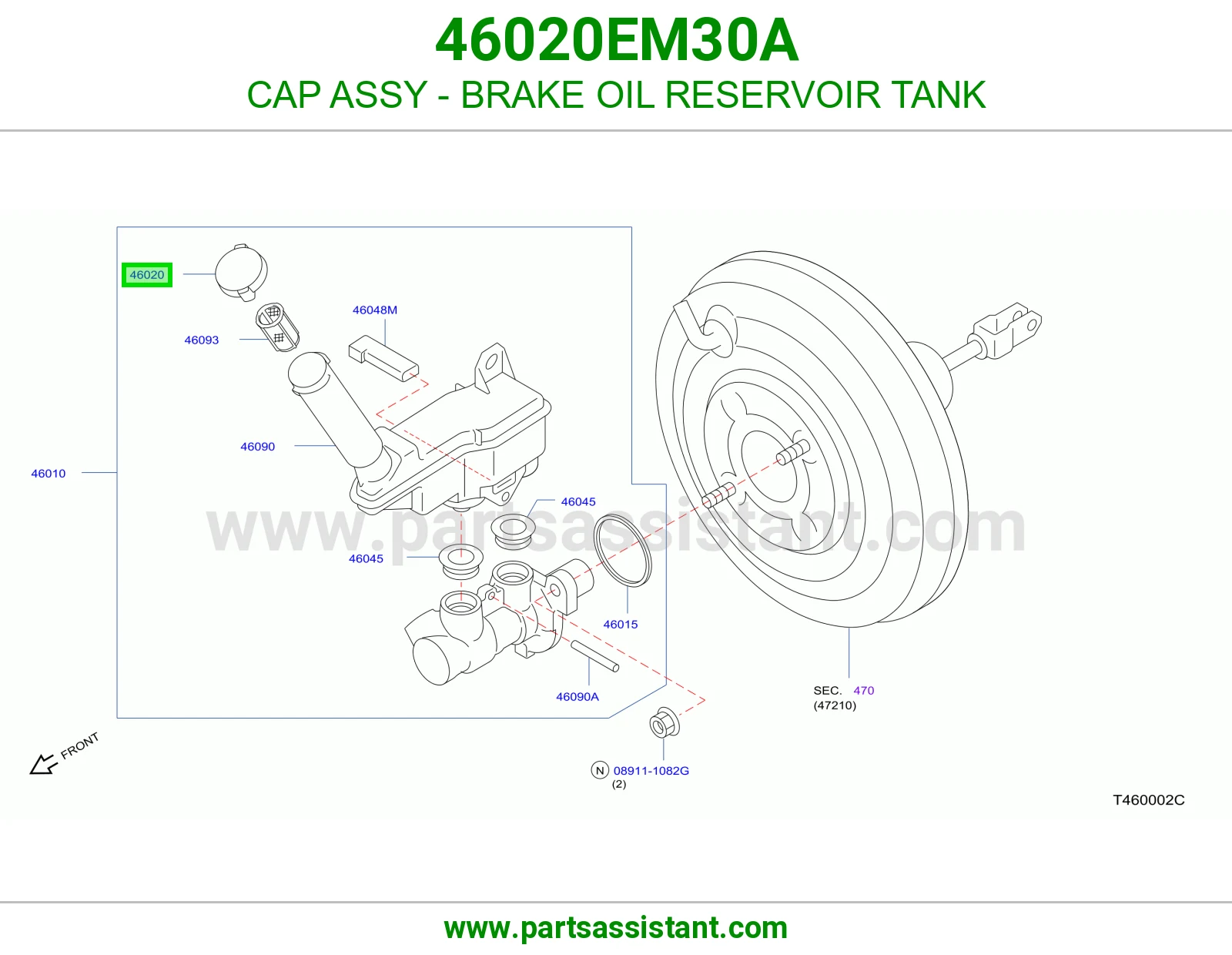 CAP ASSY - BRAKE OIL RESERVOIR TANK