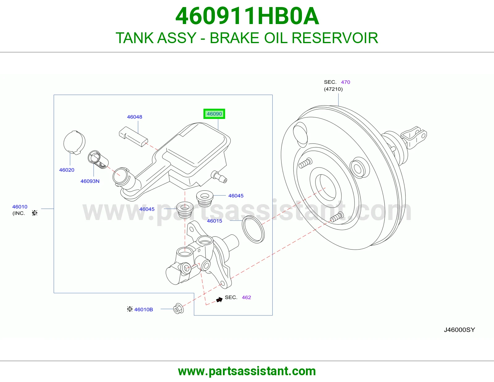 TANK ASSY - BRAKE OIL RESERVOIR