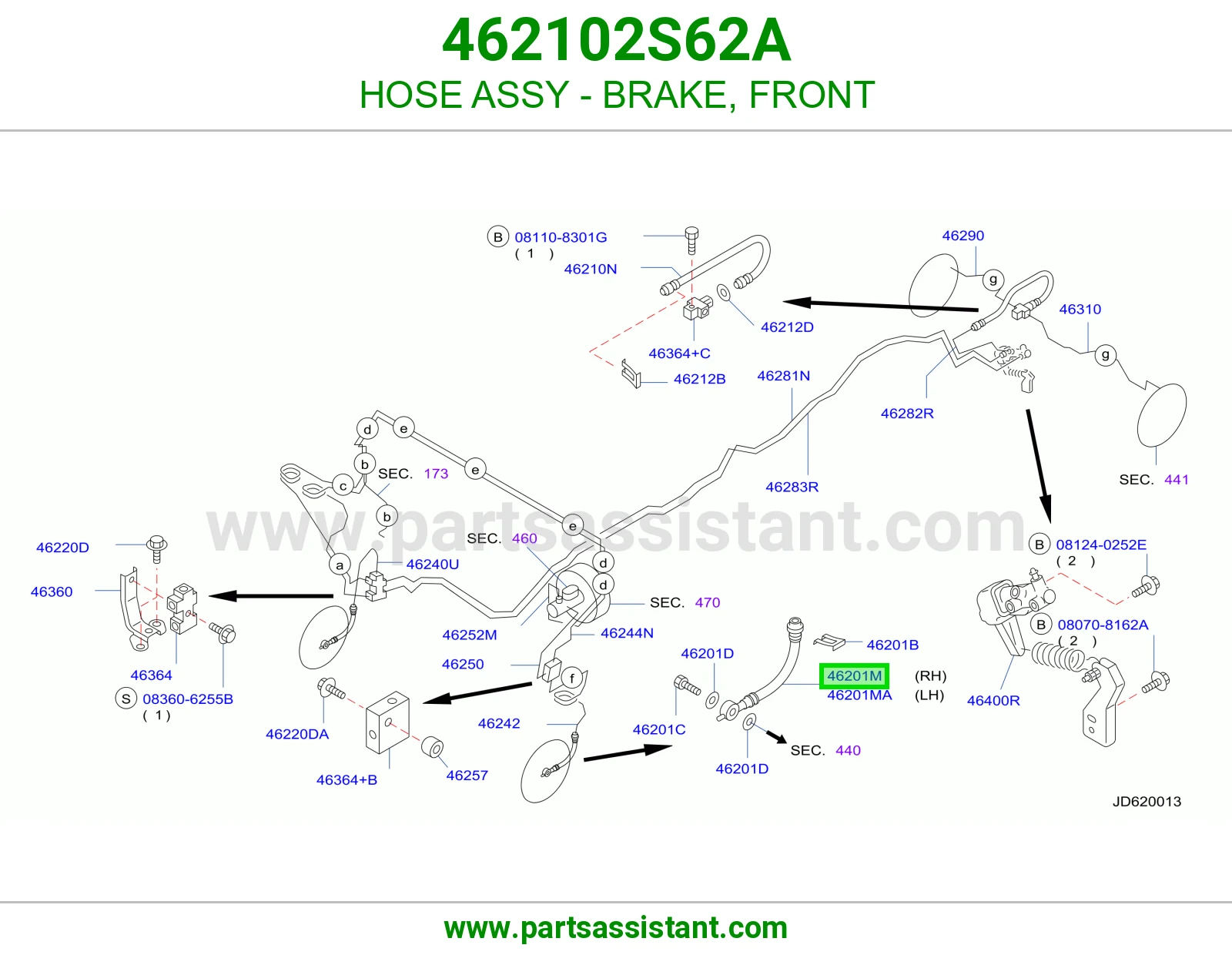 HOSE ASSY - BRAKE, FRONT