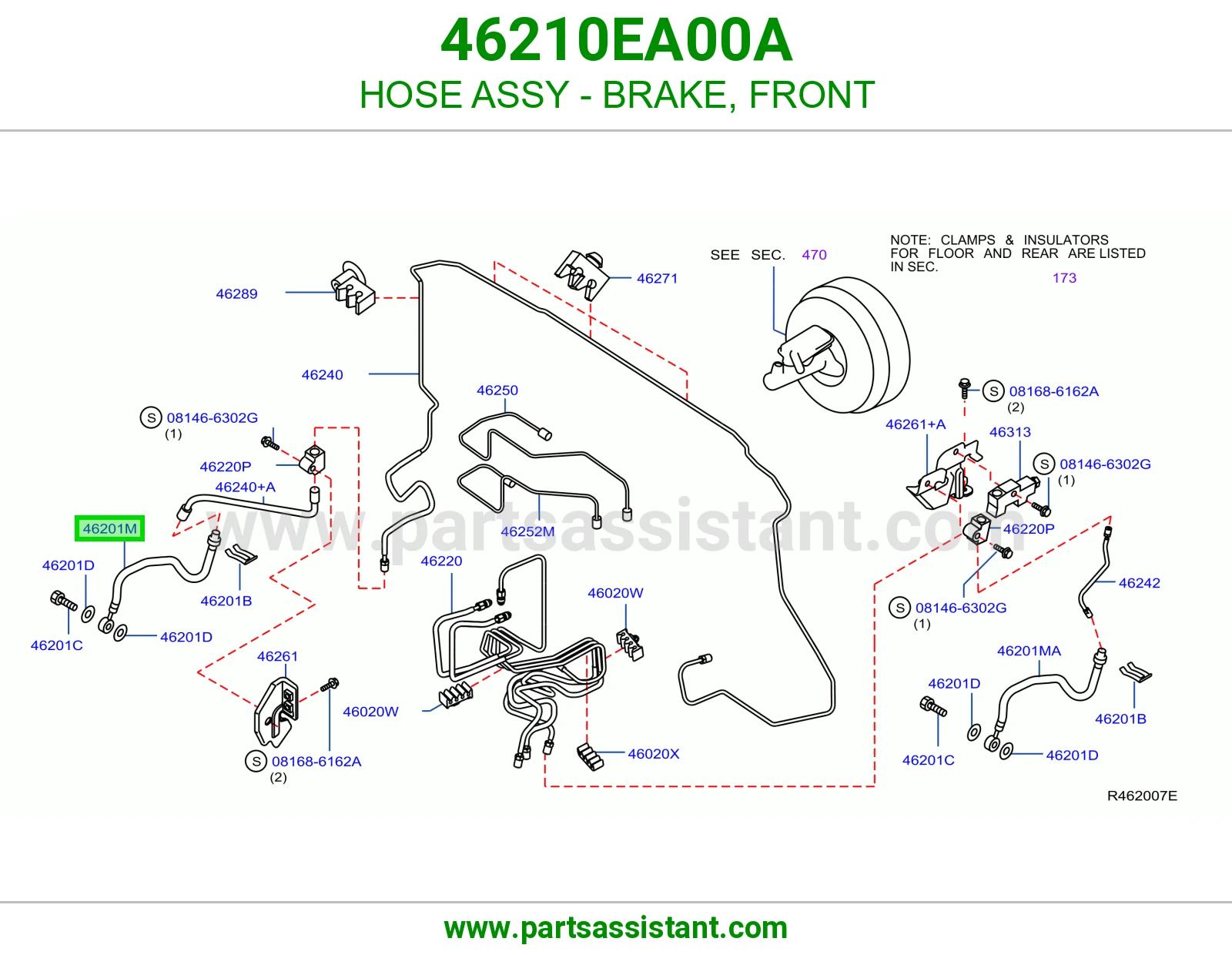 HOSE ASSY - BRAKE, FRONT