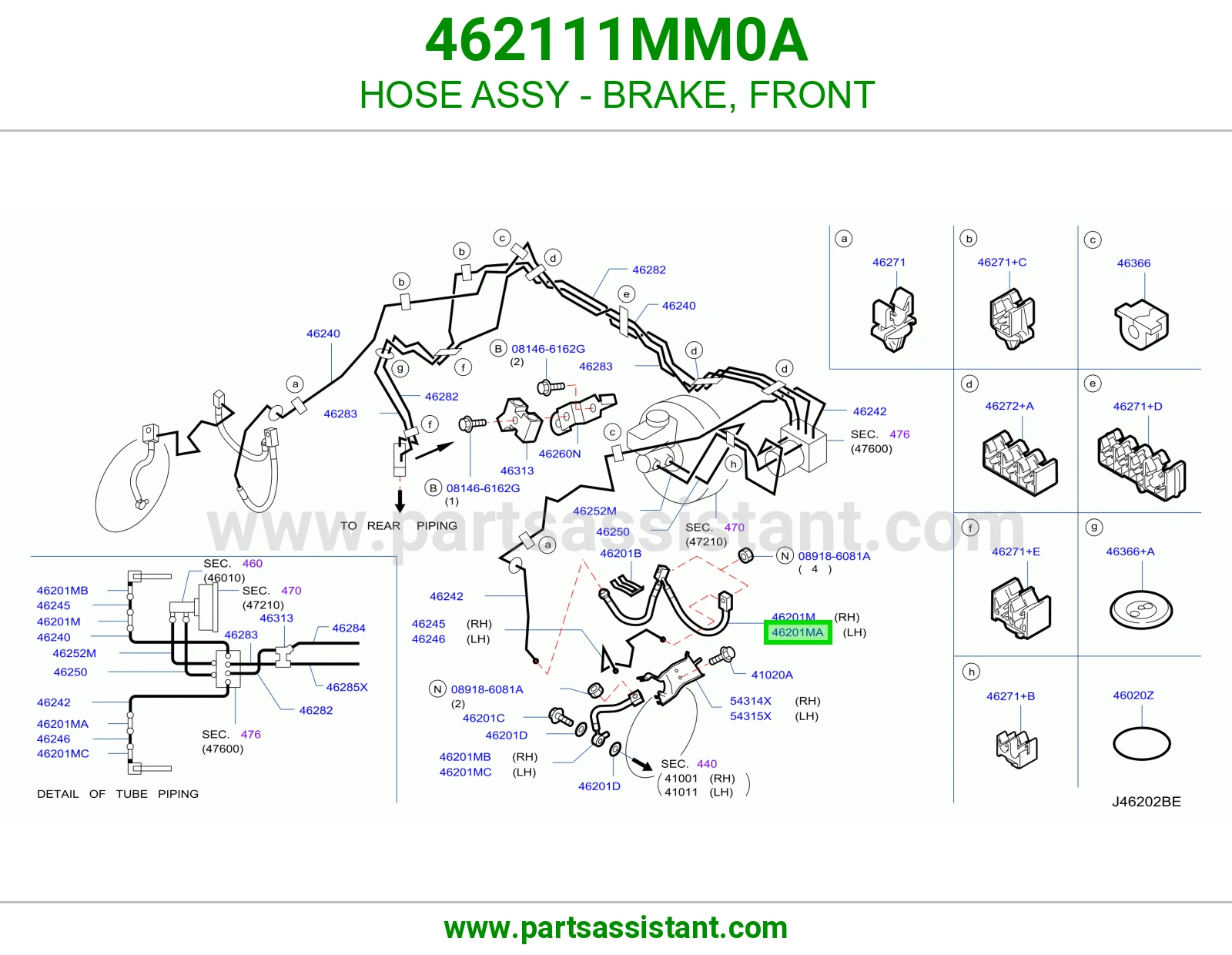HOSE ASSY - BRAKE, FRONT