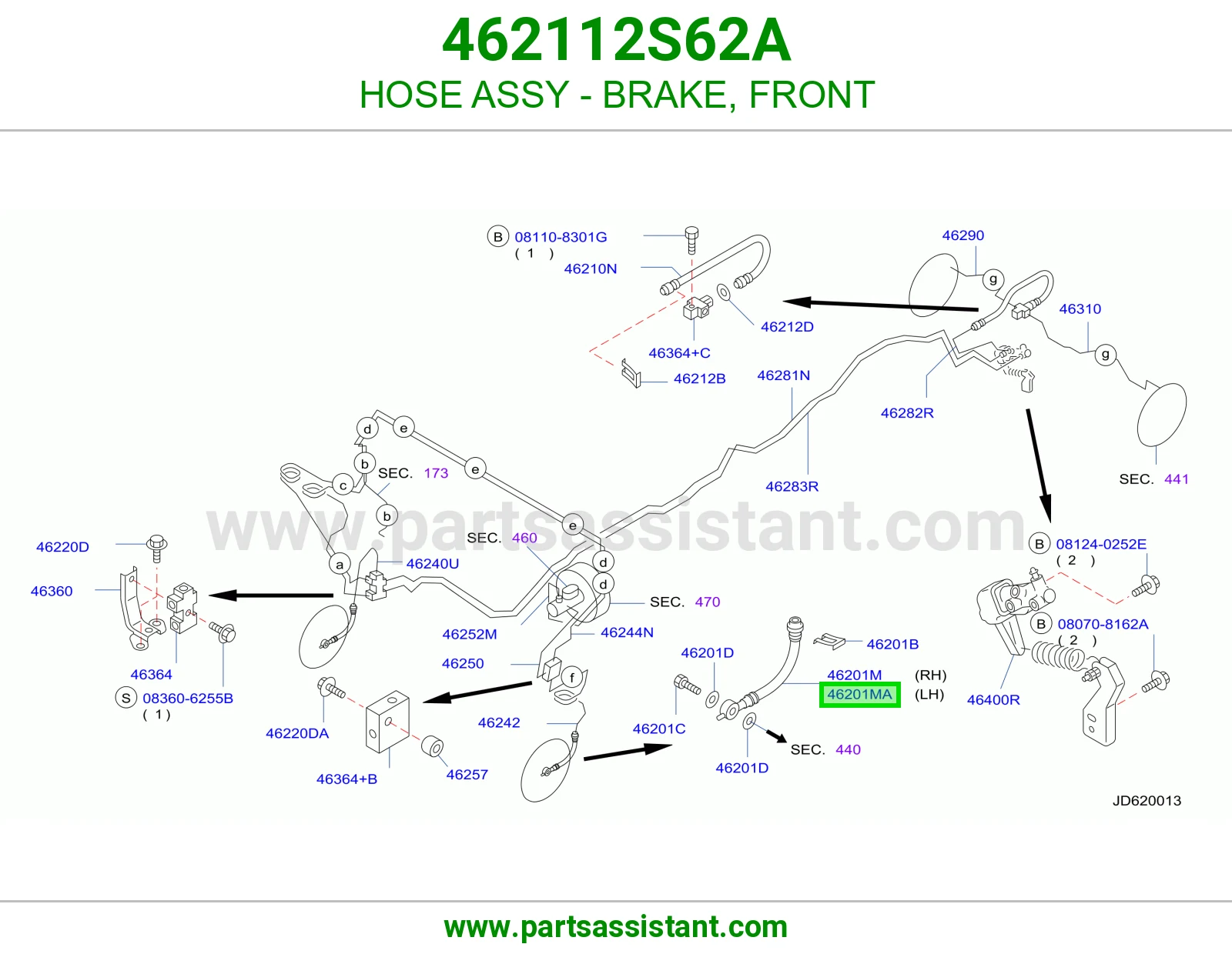 HOSE ASSY - BRAKE, FRONT