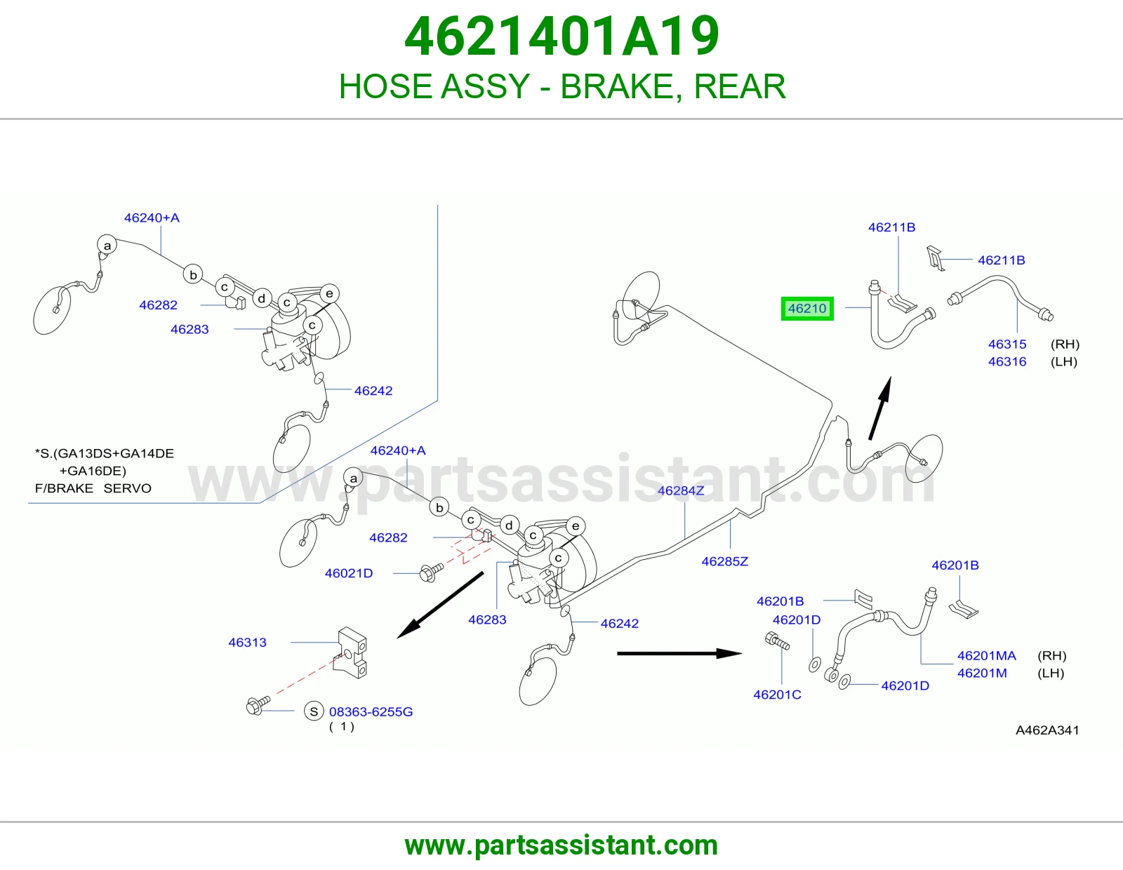 HOSE ASSY - BRAKE, REAR