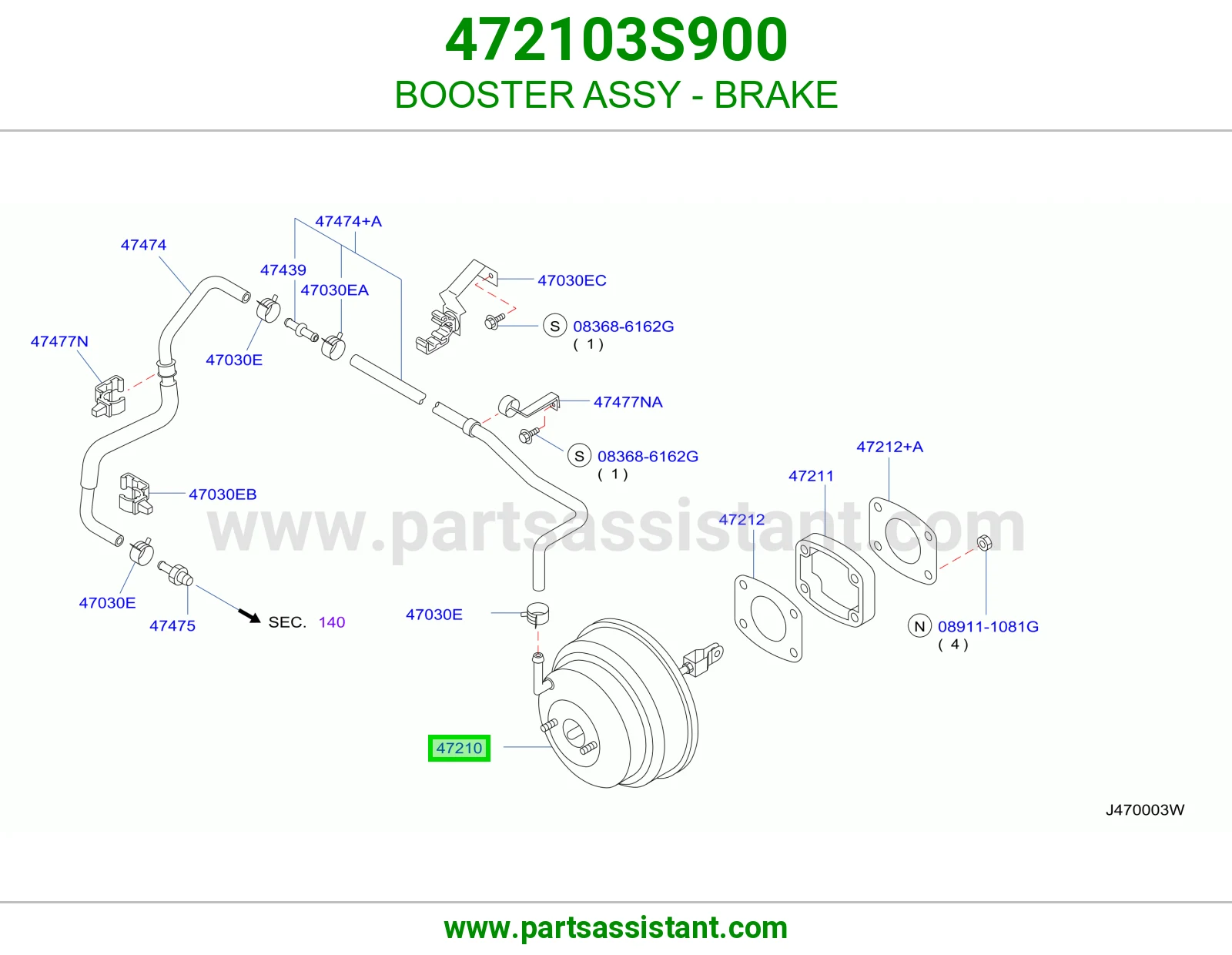 BOOSTER ASSY - BRAKE