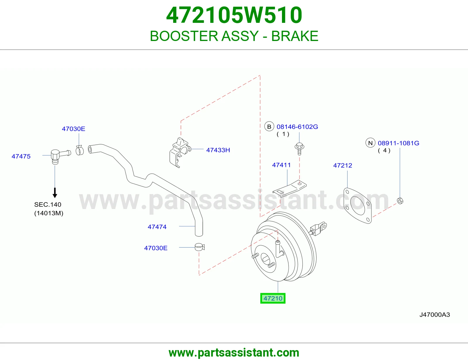 BOOSTER ASSY - BRAKE