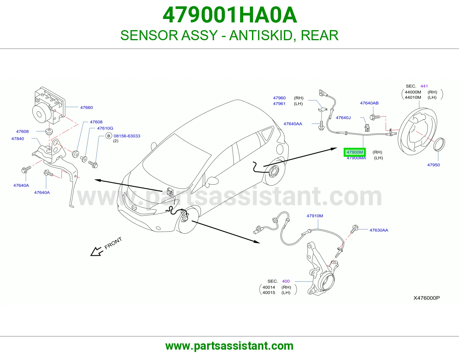 SENSOR ASSY - ANTISKID, REAR