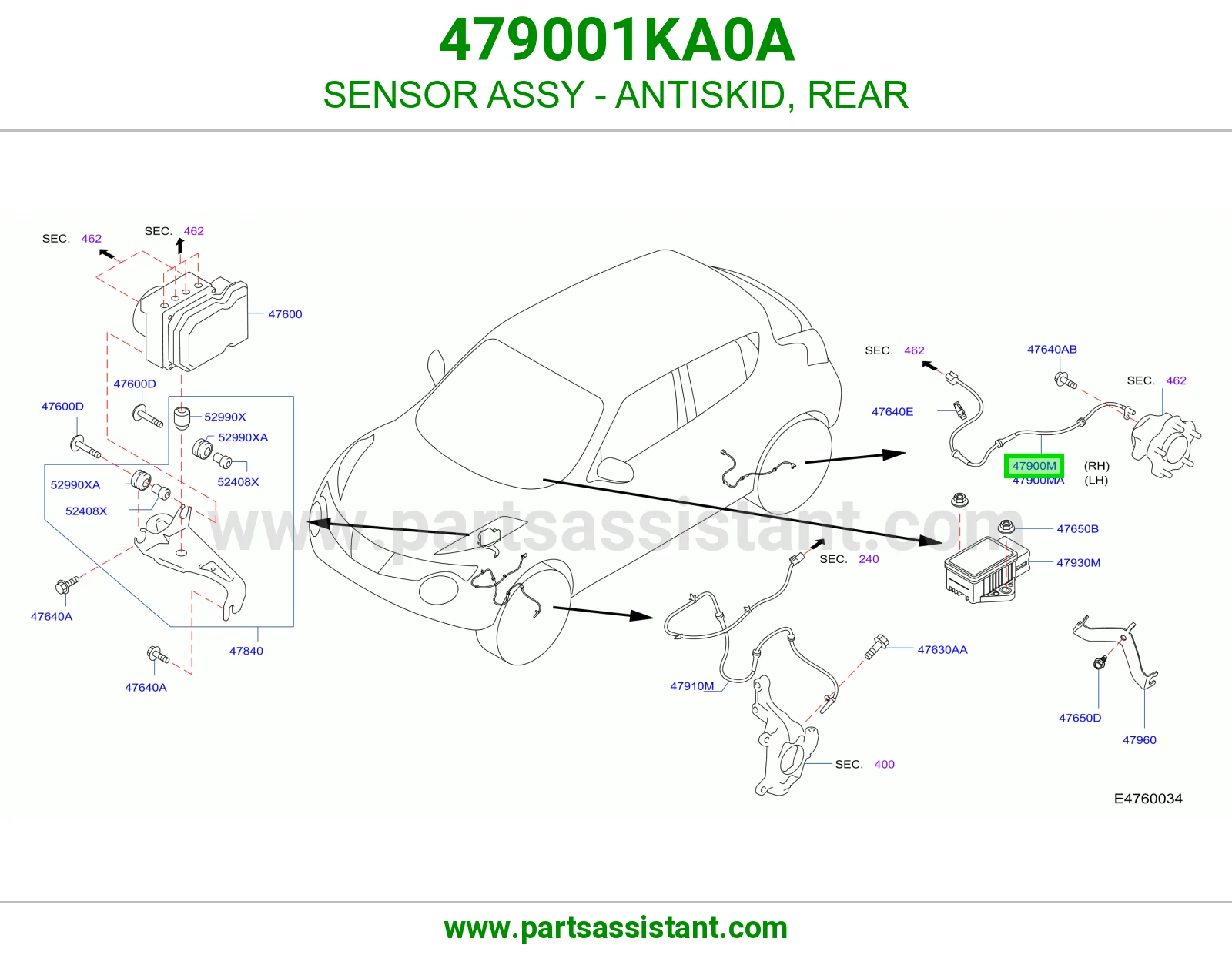 SENSOR ASSY - ANTISKID, REAR