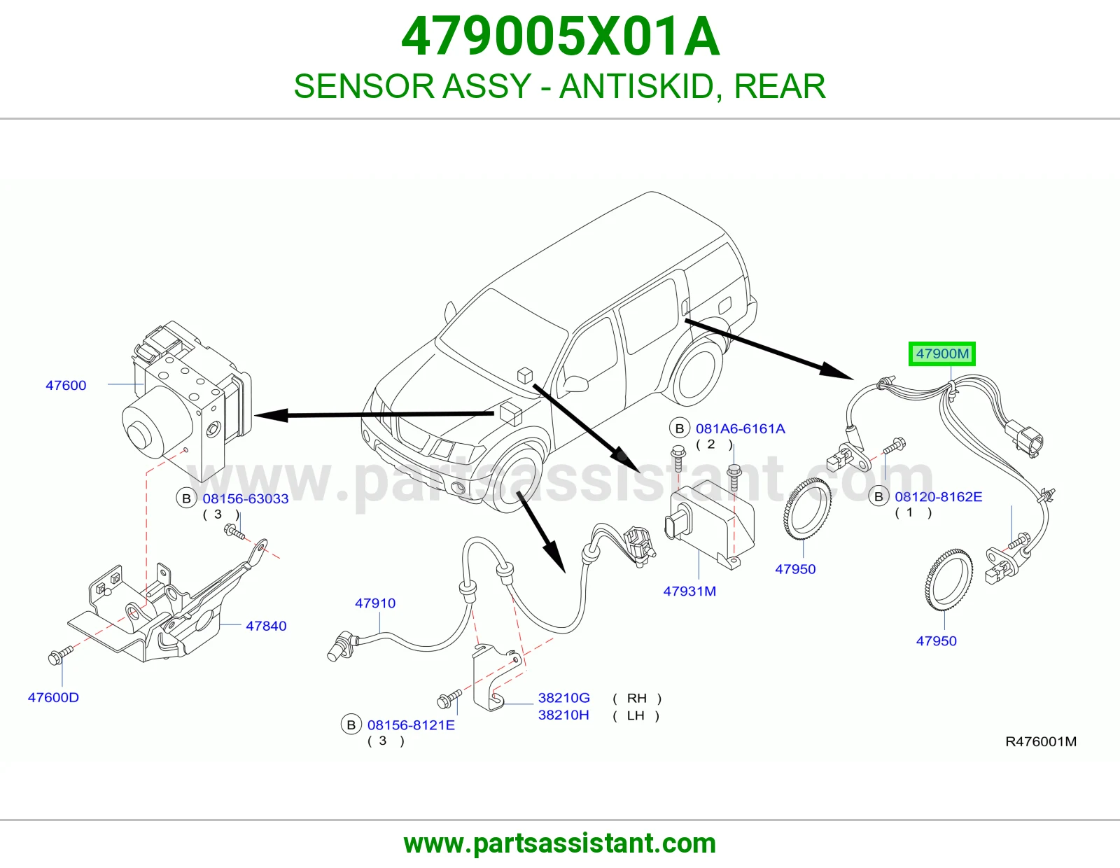 SENSOR ASSY - ANTISKID, REAR