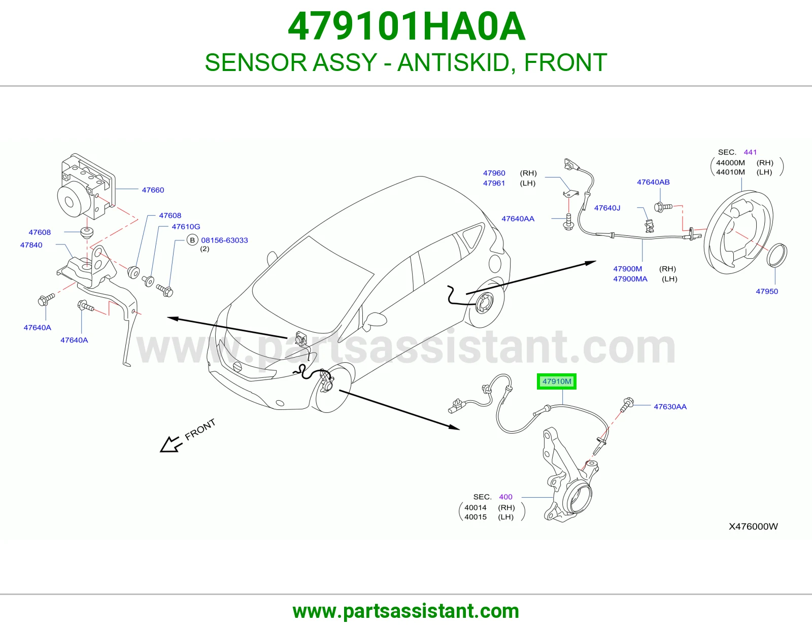 SENSOR ASSY - ANTISKID, FRONT