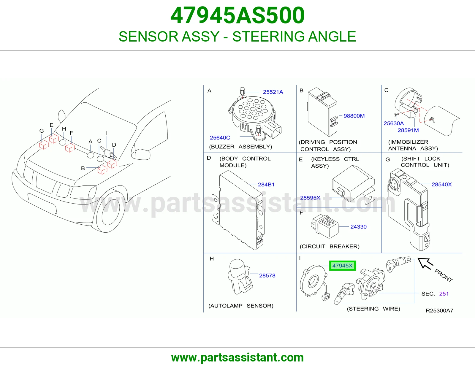 SENSOR ASSY - STEERING ANGLE
