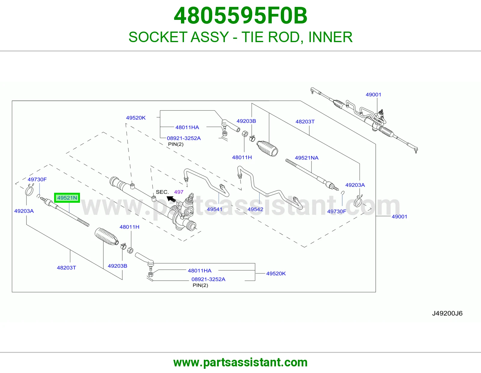 SOCKET ASSY - TIE ROD, INNER