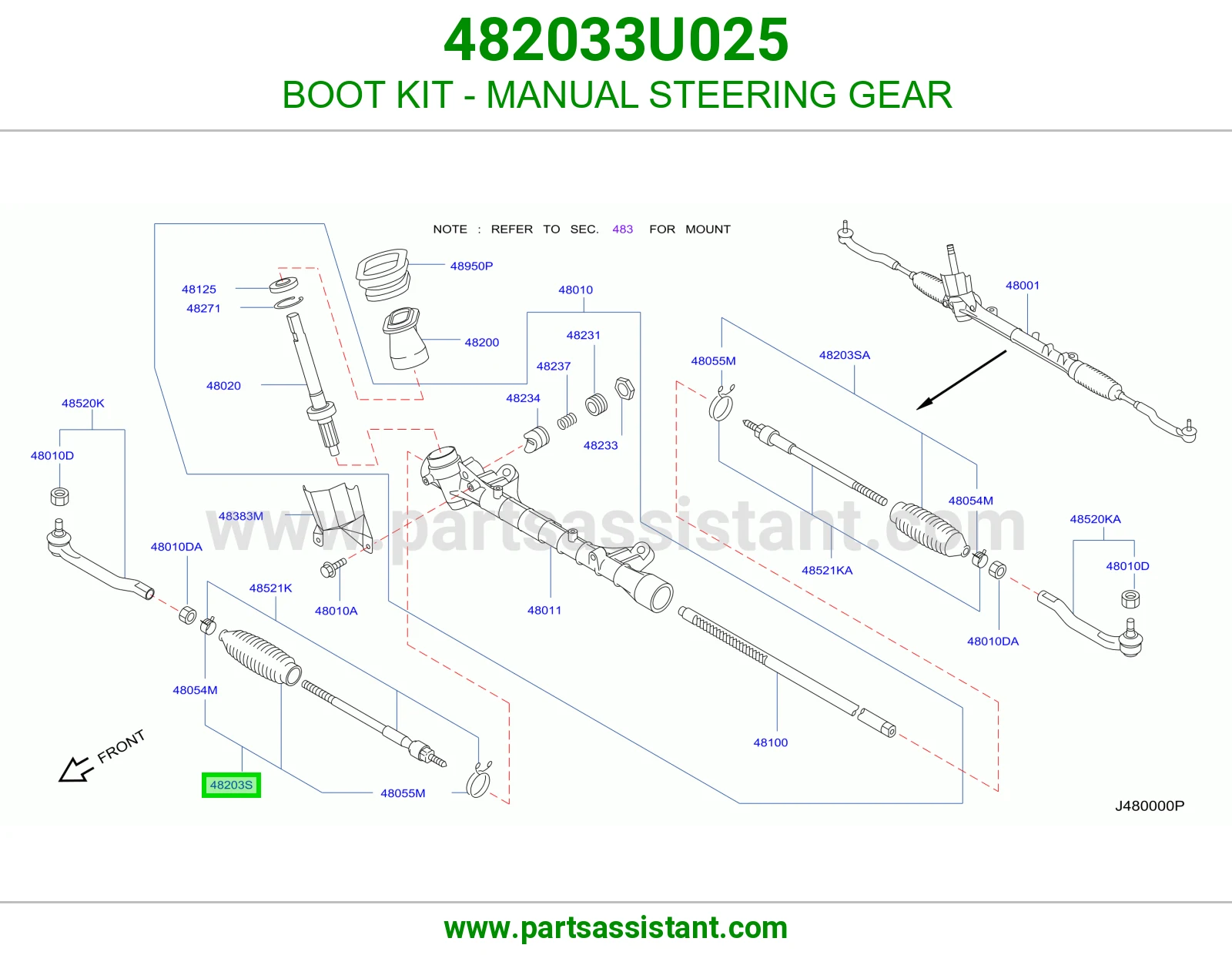 BOOT KIT - MANUAL STEERING GEAR