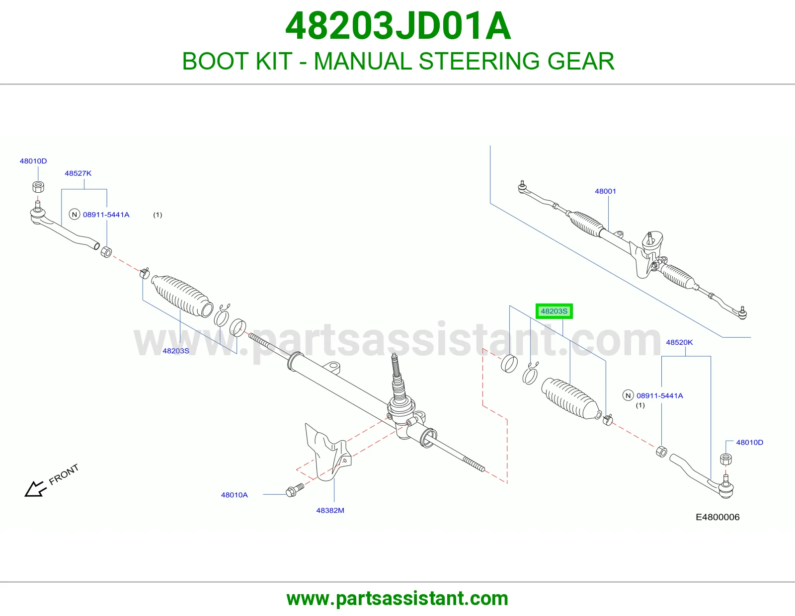 BOOT KIT - MANUAL STEERING GEAR