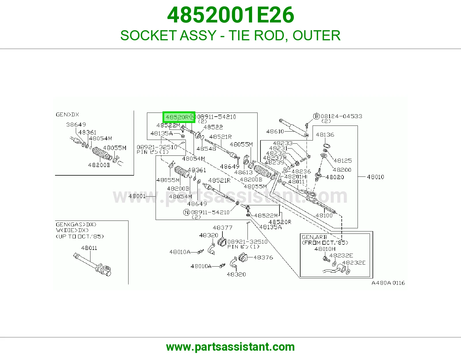 SOCKET ASSY - TIE ROD, OUTER