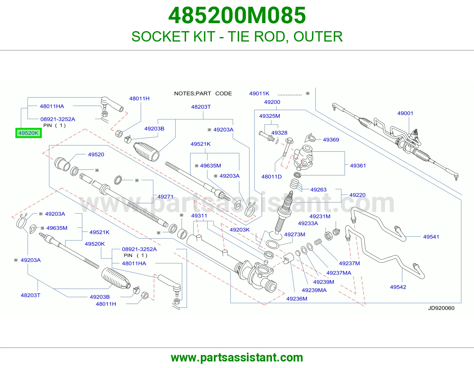 SOCKET KIT - TIE ROD, OUTER