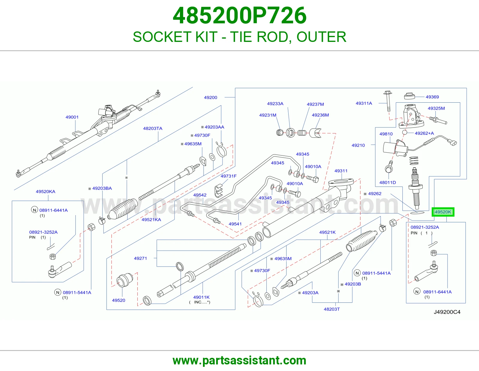 SOCKET KIT - TIE ROD, OUTER