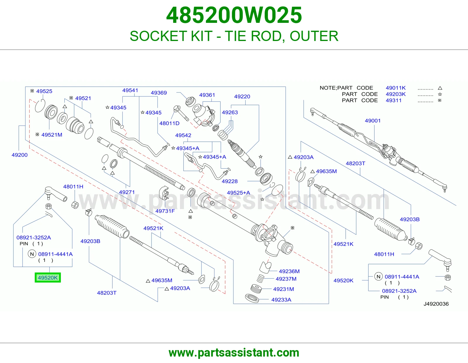 SOCKET KIT - TIE ROD, OUTER