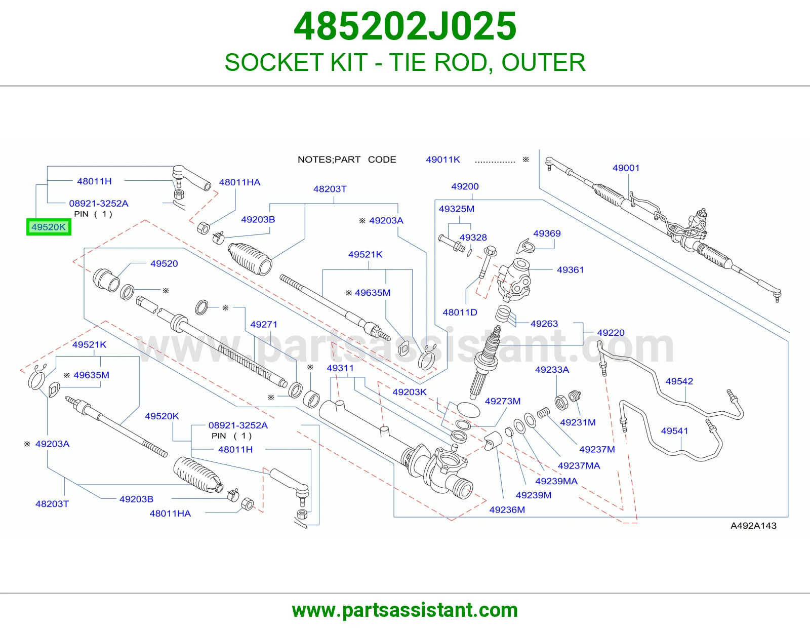 SOCKET KIT - TIE ROD, OUTER
