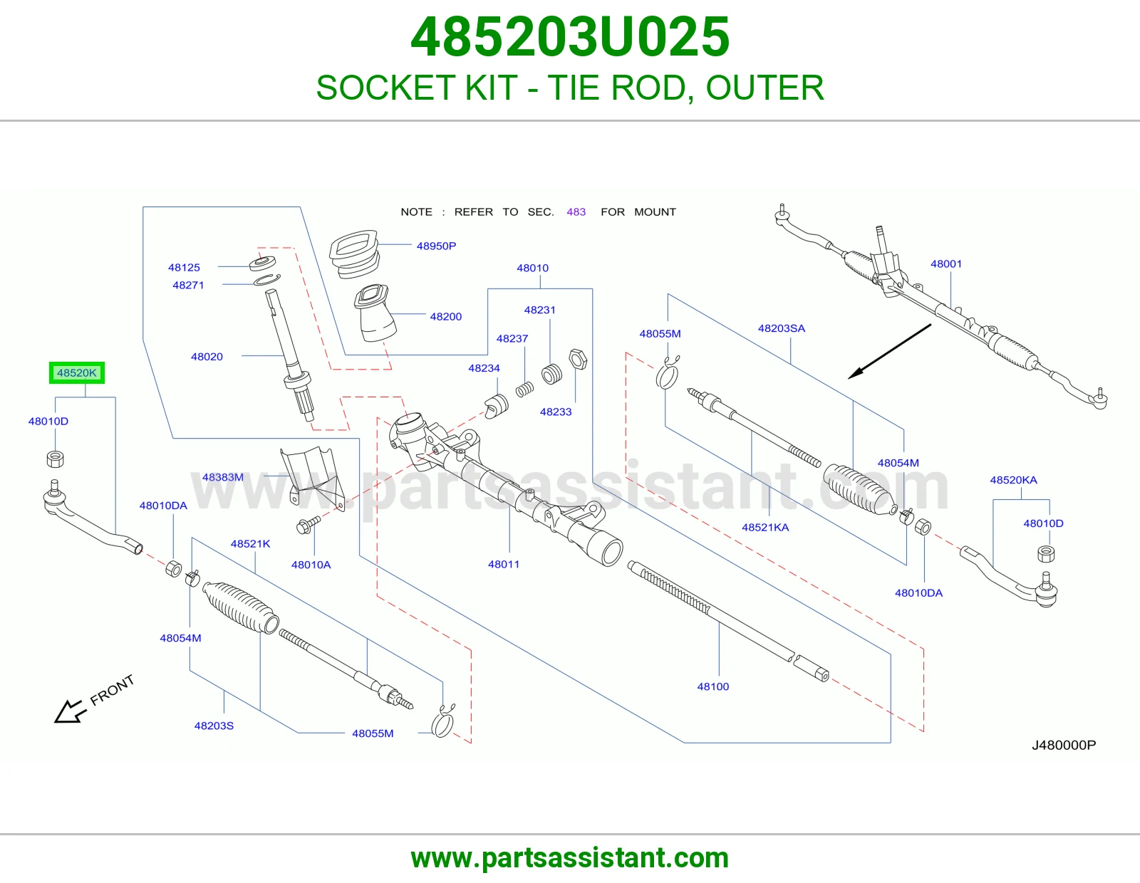 SOCKET KIT - TIE ROD, OUTER