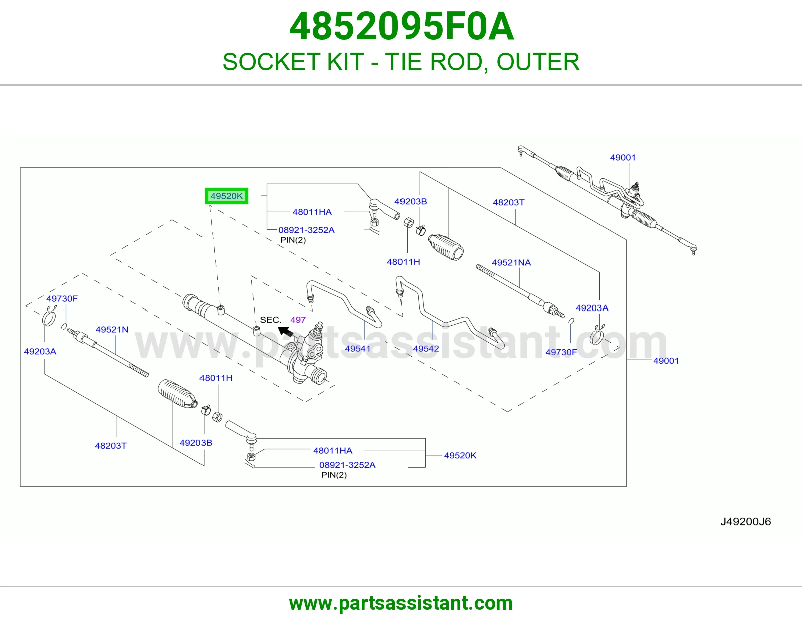 SOCKET KIT - TIE ROD, OUTER