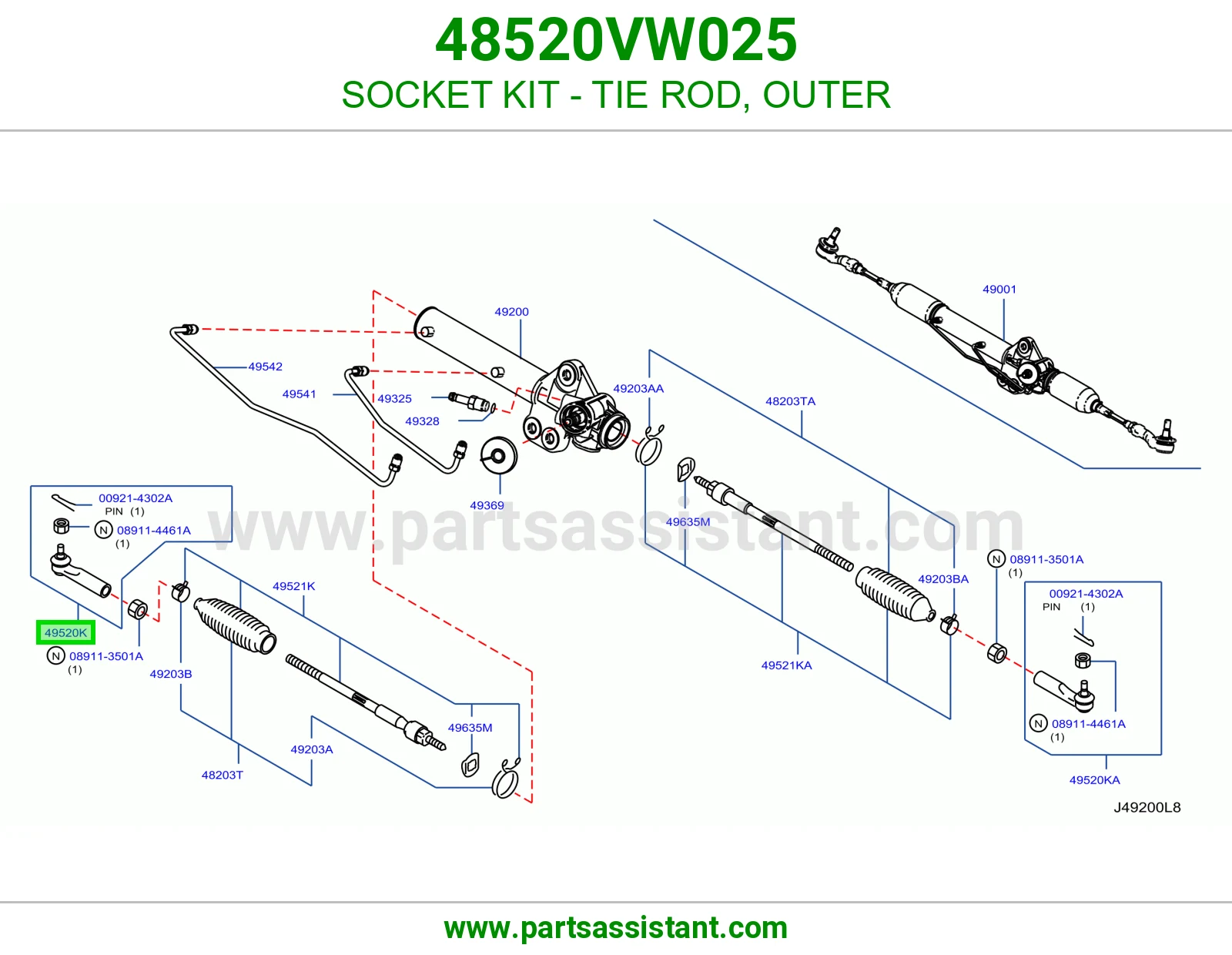 SOCKET KIT - TIE ROD, OUTER