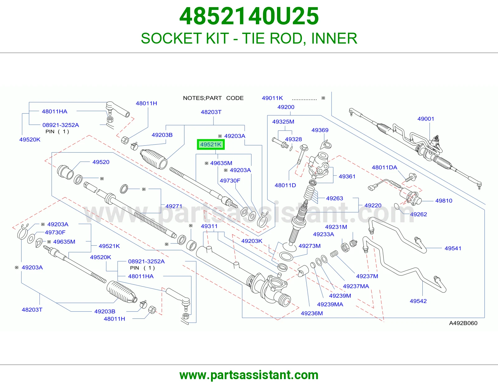 SOCKET KIT - TIE ROD, INNER