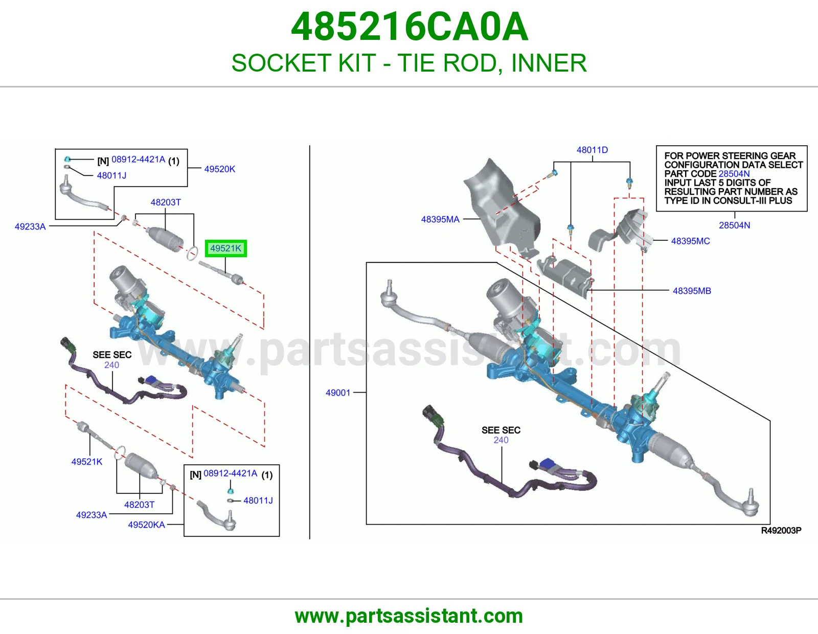 SOCKET KIT - TIE ROD, INNER