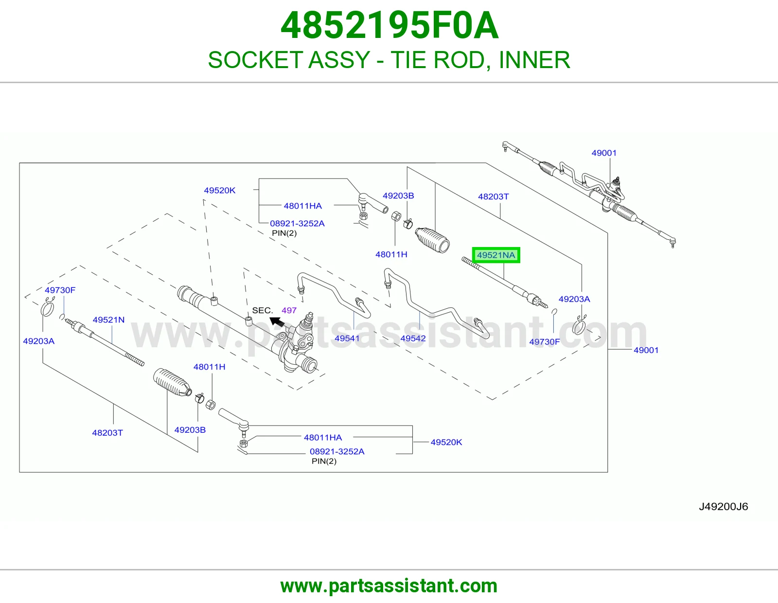 SOCKET ASSY - TIE ROD, INNER