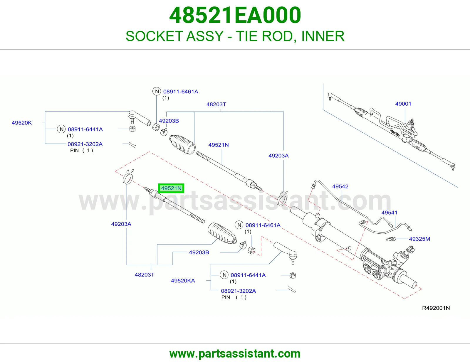 SOCKET ASSY - TIE ROD, INNER