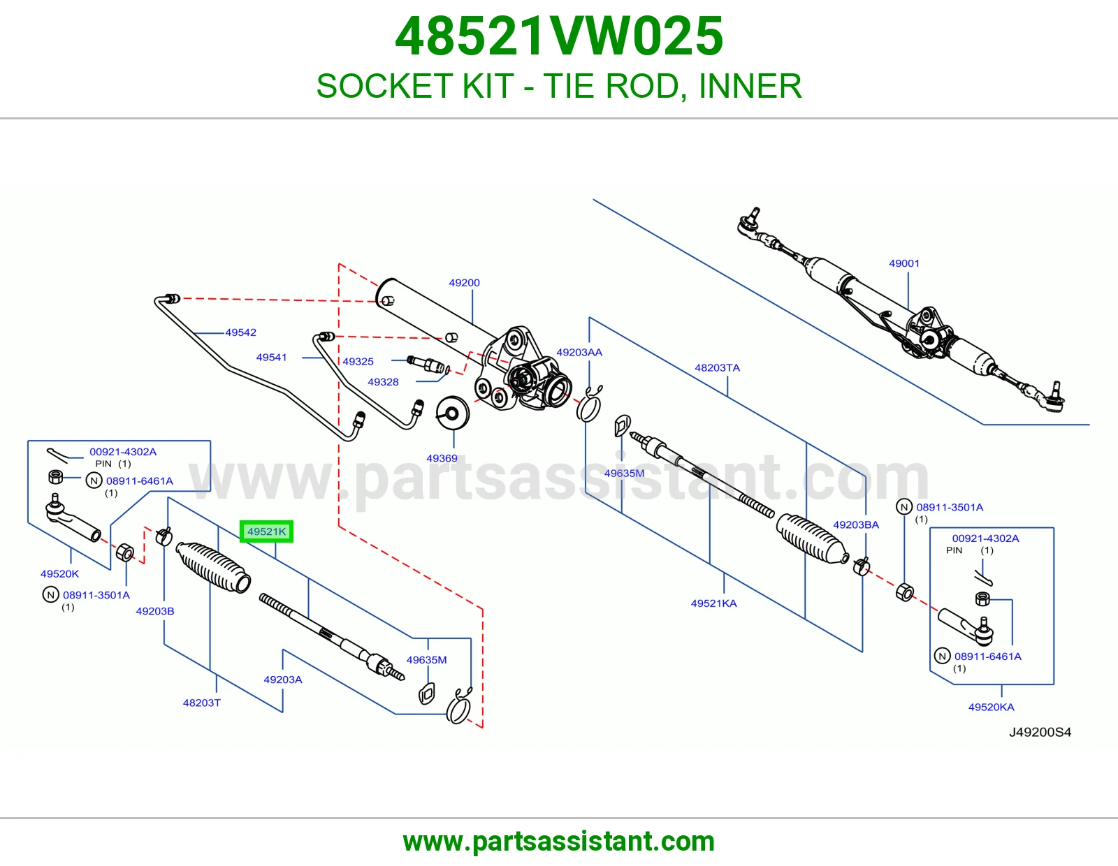 SOCKET KIT - TIE ROD, INNER