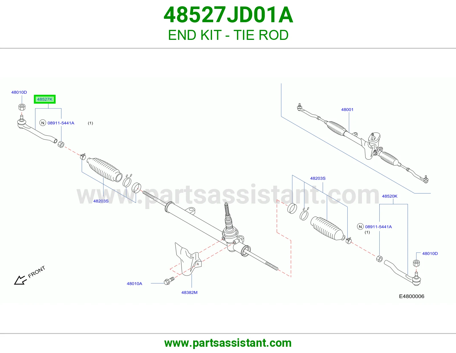 END KIT - TIE ROD