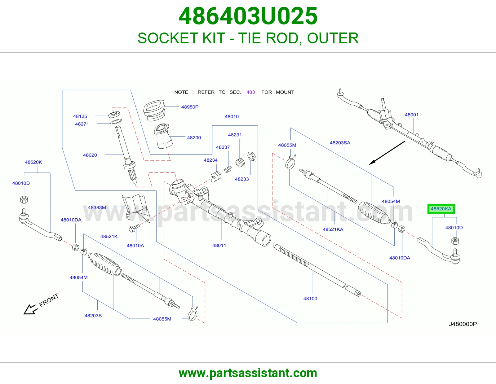 SOCKET KIT - TIE ROD, OUTER