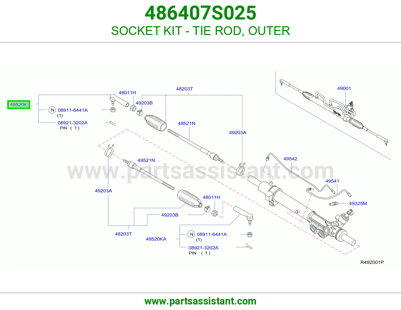 SOCKET KIT - TIE ROD, OUTER