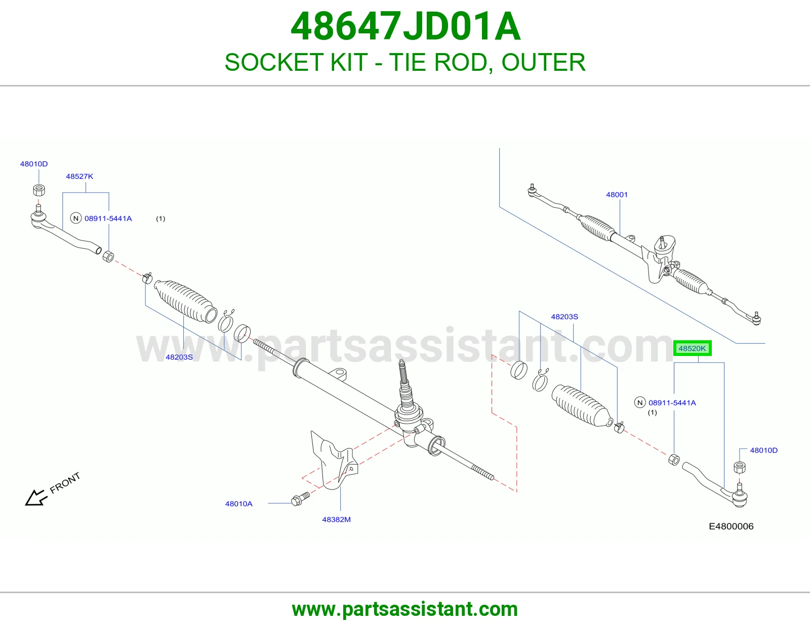 SOCKET KIT - TIE ROD, OUTER