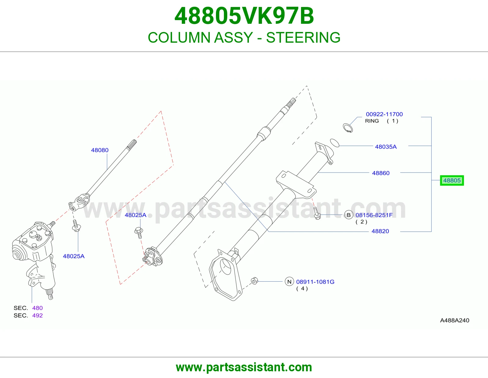COLUMN ASSY - STEERING