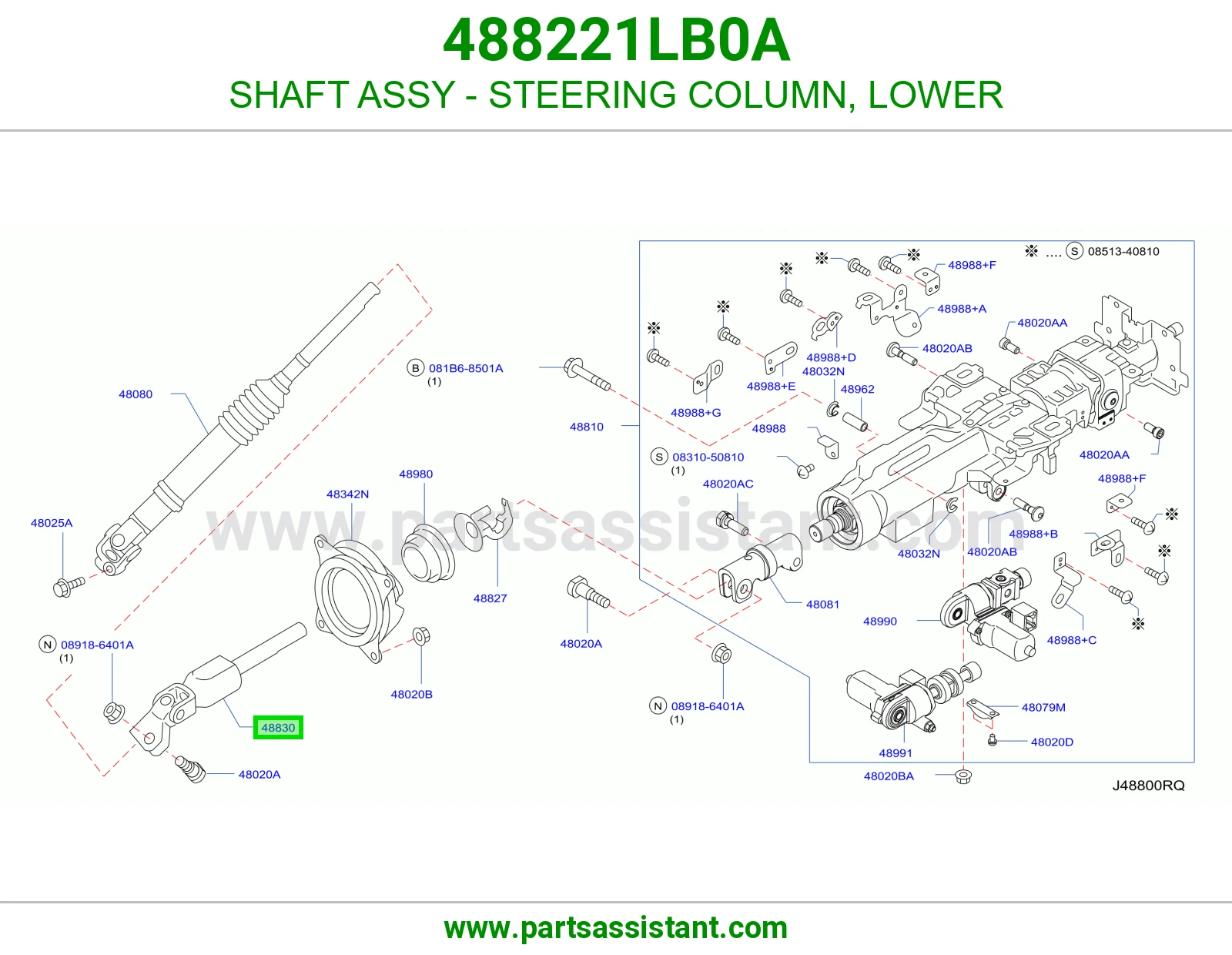 SHAFT ASSY - STEERING COLUMN, LOWER