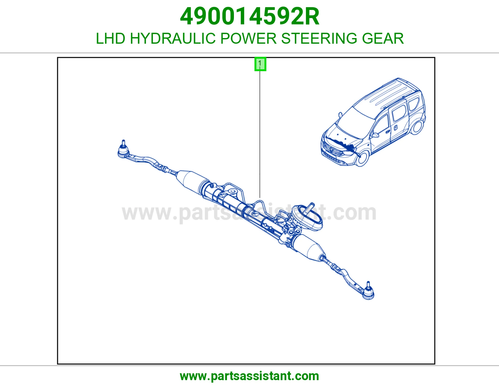 LHD HYDRAULIC POWER STEERING GEAR
