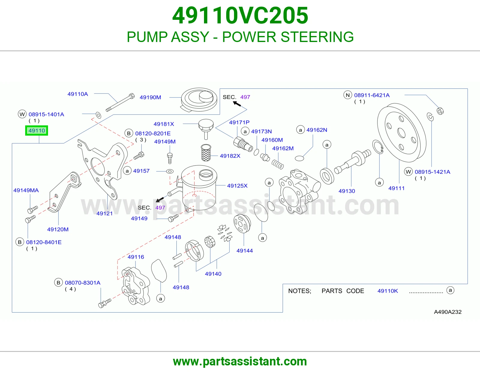 PUMP ASSY - POWER STEERING