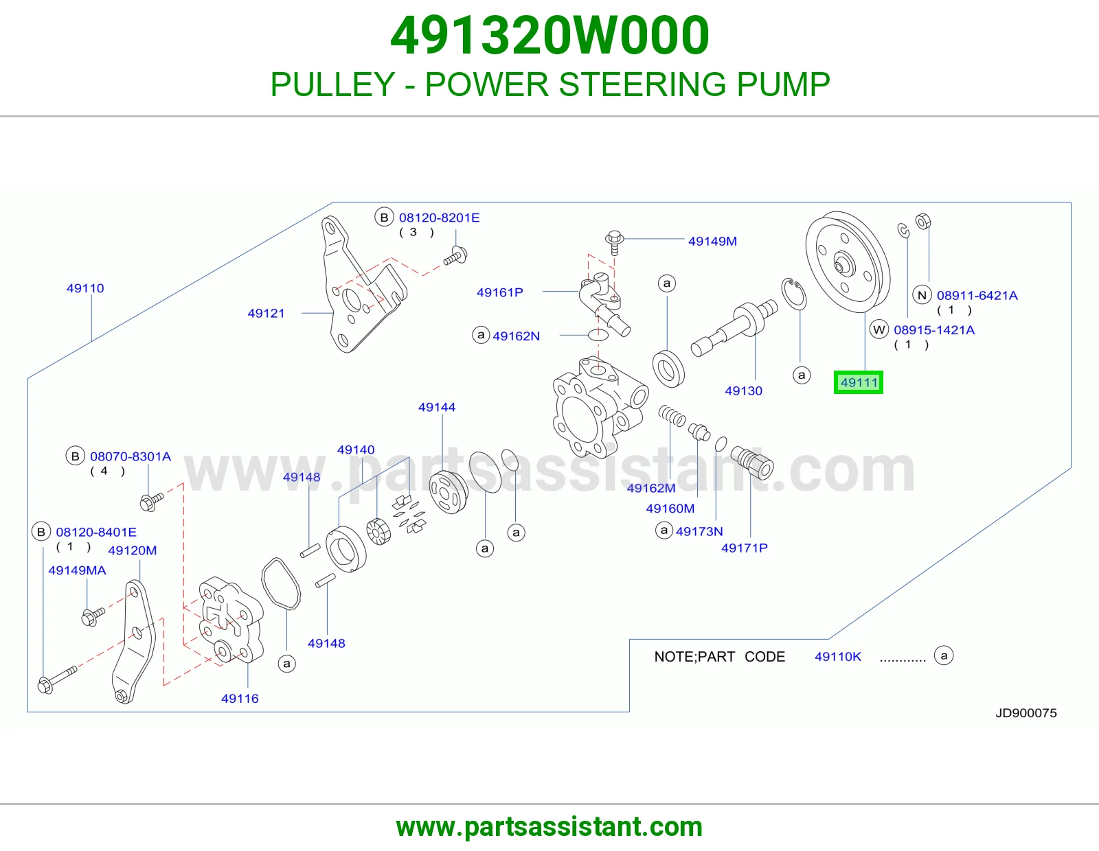 PULLEY - POWER STEERING PUMP