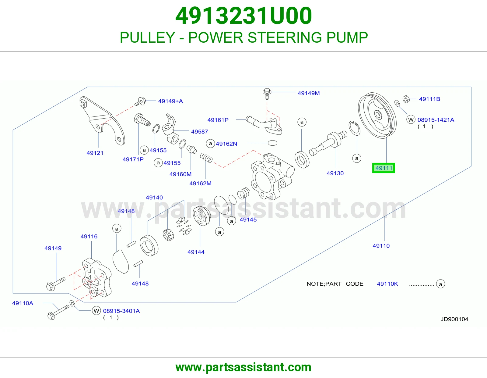 PULLEY - POWER STEERING PUMP