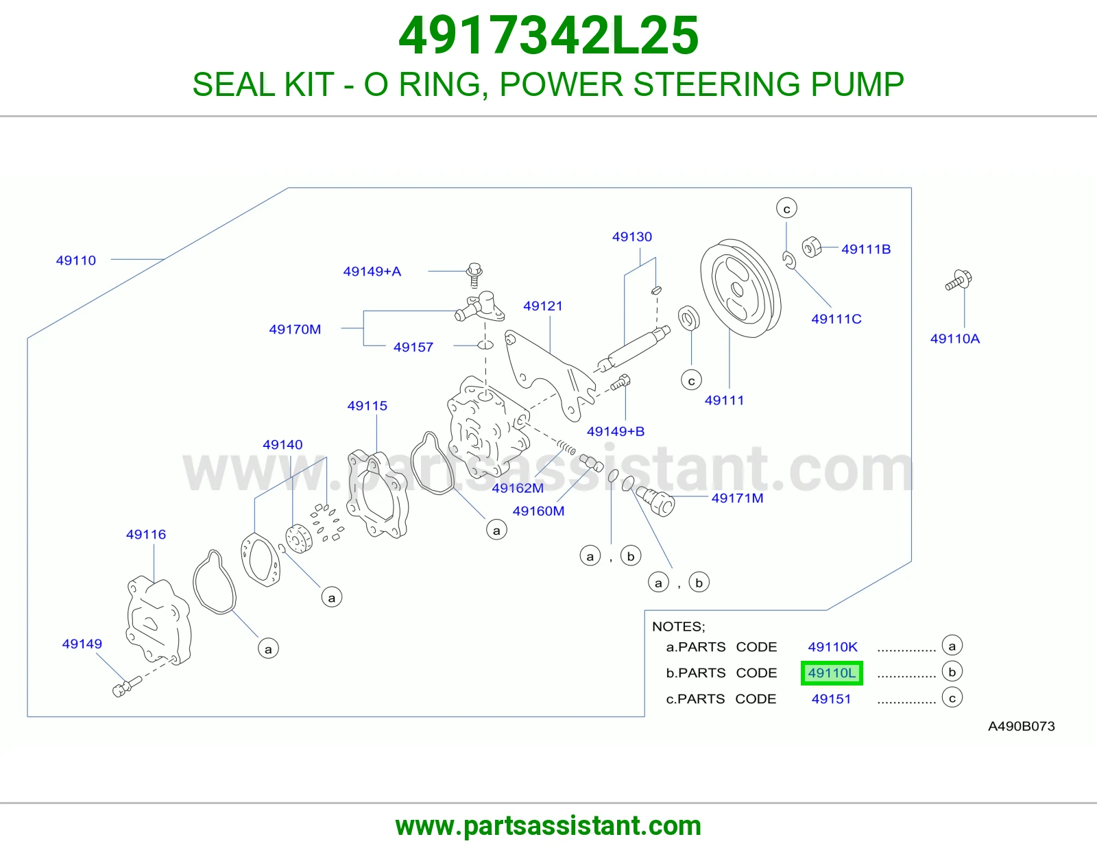 SEAL KIT - O RING, POWER STEERING PUMP